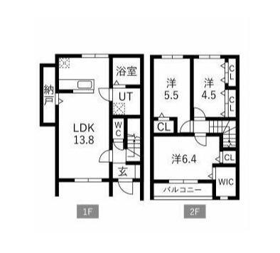 GRAND TERRACE 野々下(3LDK/1階)の間取り写真