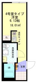 エイチ.エー.西谷(ワンルーム/1階)の間取り写真