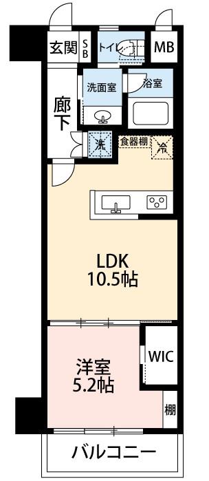 マシャンブル南池袋(1LDK/4階)の間取り写真