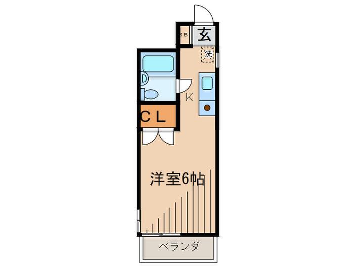 キタアームス(ワンルーム/2階)の間取り写真
