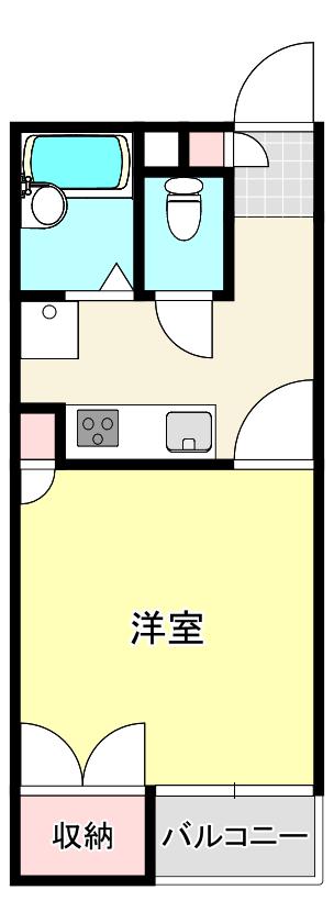 セイラBOX上並榎C(1K/1階)の間取り写真
