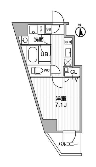 ALTERNA東池袋(1K/8階)の間取り写真