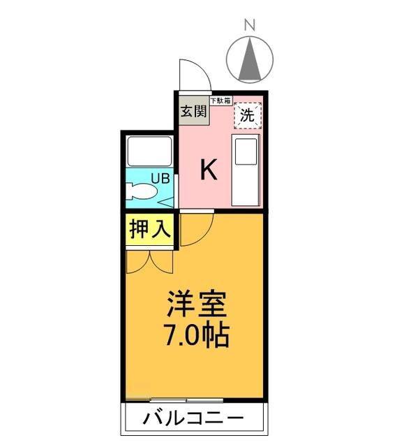 アドバンス(1K/3階)の間取り写真