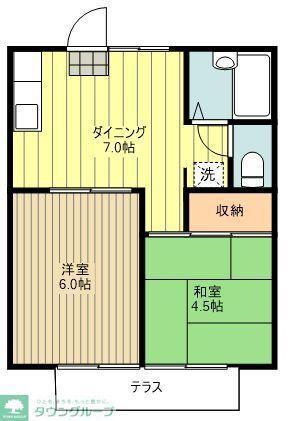 サマックス・カサベルデ(2DK/1階)の間取り写真