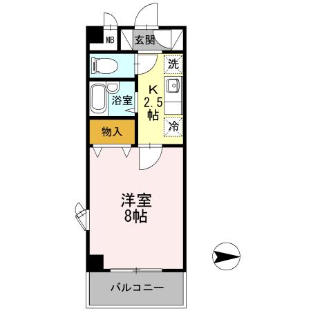 KS.BLDG.OPPAMA(1K/3階)の間取り写真