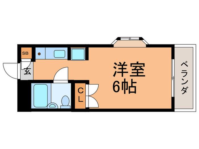 シャンブルアオヤマ(ワンルーム/2階)の間取り写真