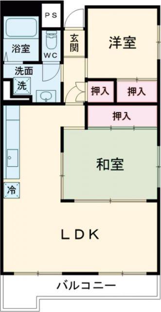 ハイツKOYO(2LDK/2階)の間取り写真