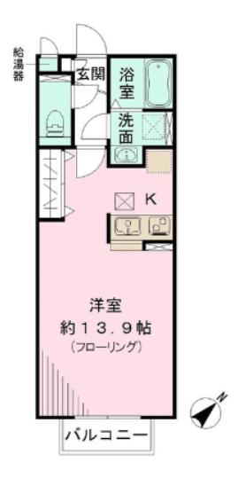 リバーサイドMINE(ワンルーム/1階)の間取り写真
