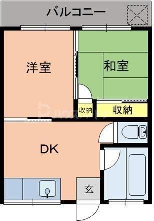シーナハイツIII(2DK/1階)の間取り写真