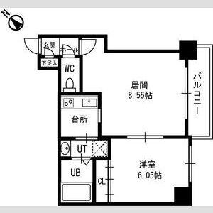 ラぺズマン宮の沢(1LDK/5階)の間取り写真