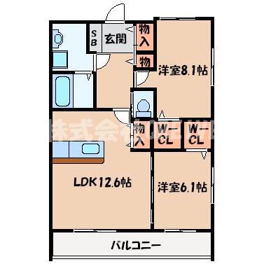 メゾン ル・クプル(2LDK/1階)の間取り写真