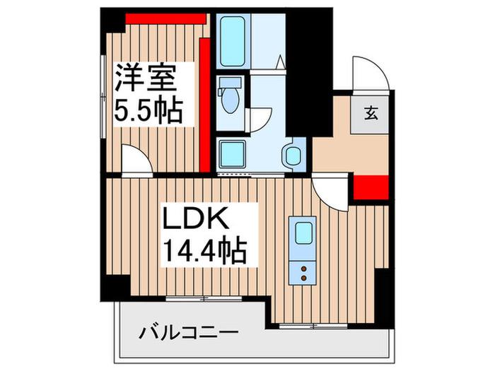 セントラルビル(1LDK/6階)の間取り写真
