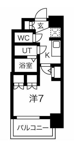 アルティザ淡路駅東(1K/10階)の間取り写真