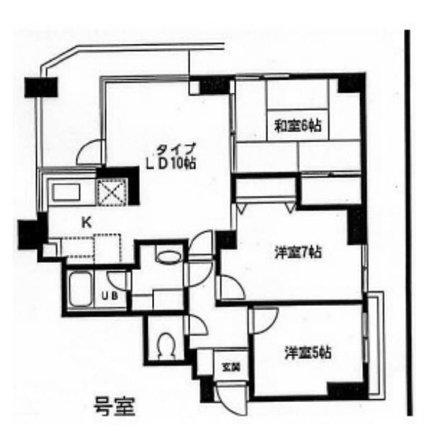 ロワール末長台(3LDK/4階)の間取り写真