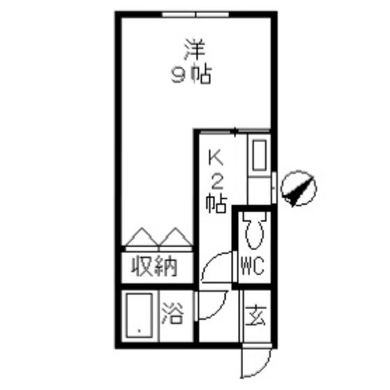 森マンション(1K/1階)の間取り写真