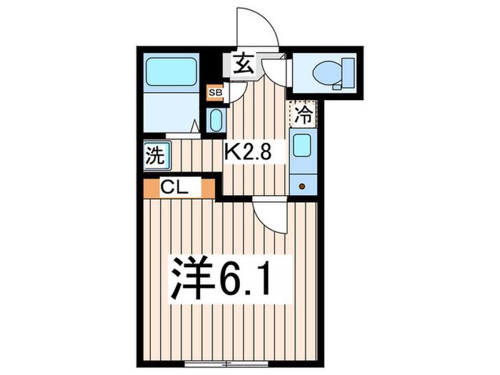 クレシア鷹取(1K/3階)の間取り写真