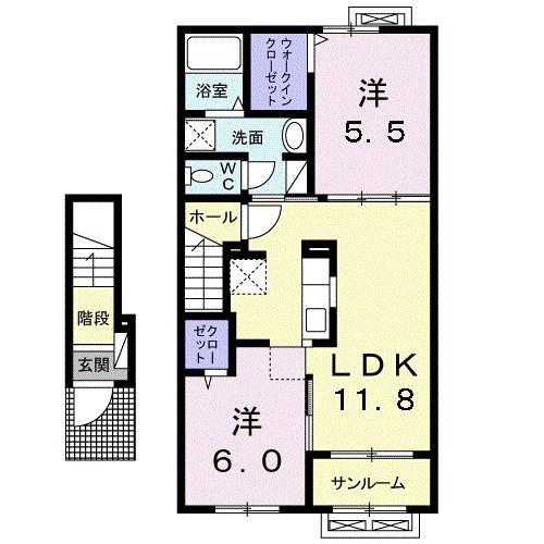 希多の館(2LDK/2階)の間取り写真