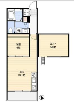 フェニーチェ白楽(1SLDK/2階)の間取り写真