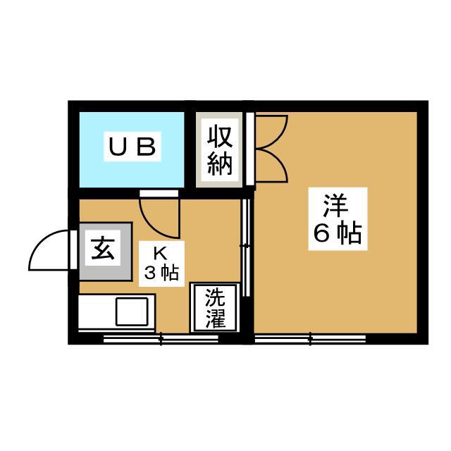 今井ハウス(1K/1階)の間取り写真