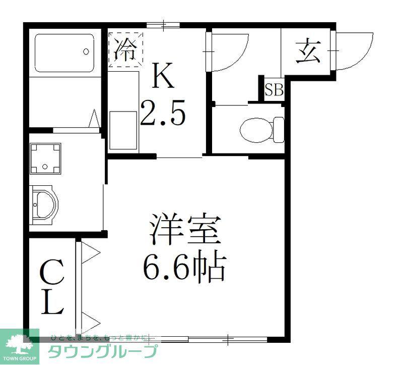 アルページュI(ワンルーム/2階)の間取り写真
