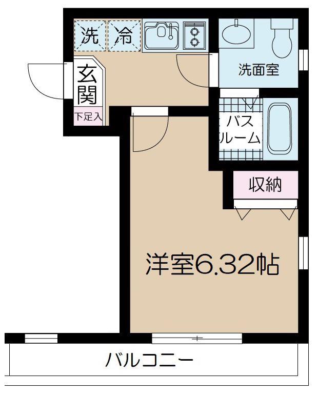 NSGATE西大島ウエスト(1K/3階)の間取り写真