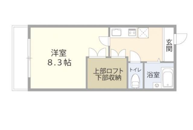 メゾンT&S(1K/1階)の間取り写真