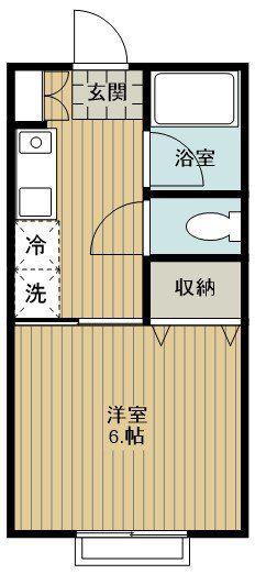 ENハイツエコ(1K/2階)の間取り写真