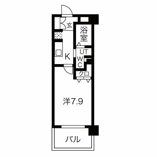 オトワ神戸元町(1K/10階)の間取り写真
