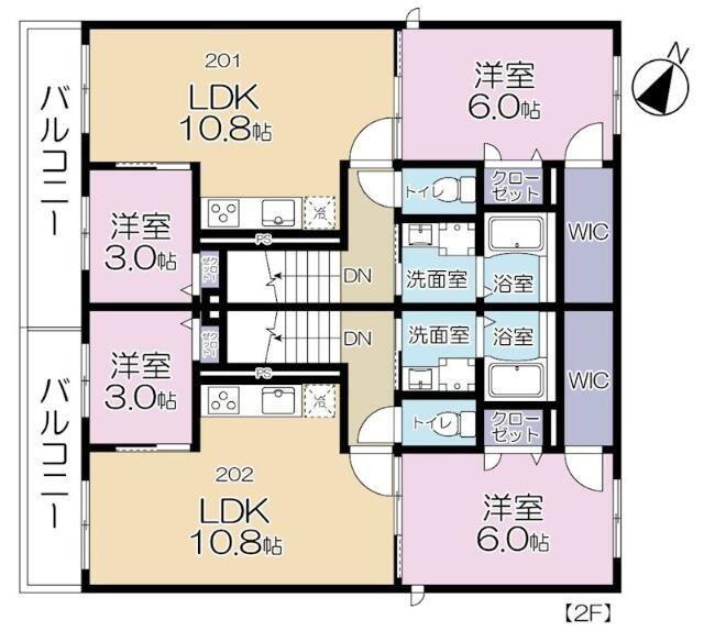 美浜区幸町1丁目PJ(2LDK/2階)の間取り写真