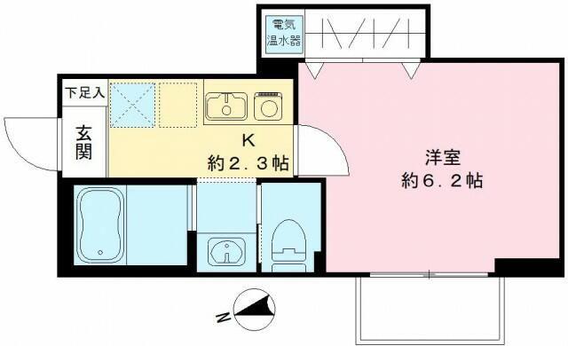 NIVALIS ニヴァリス(1K/2階)の間取り写真