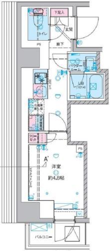 ジェノヴィア桜上水II(1K/8階)の間取り写真