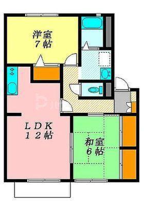 グリーンハイツ(2LDK/2階)の間取り写真
