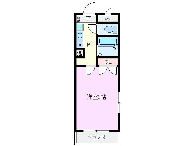 グランドゥールエステート(1K/2階)の間取り写真