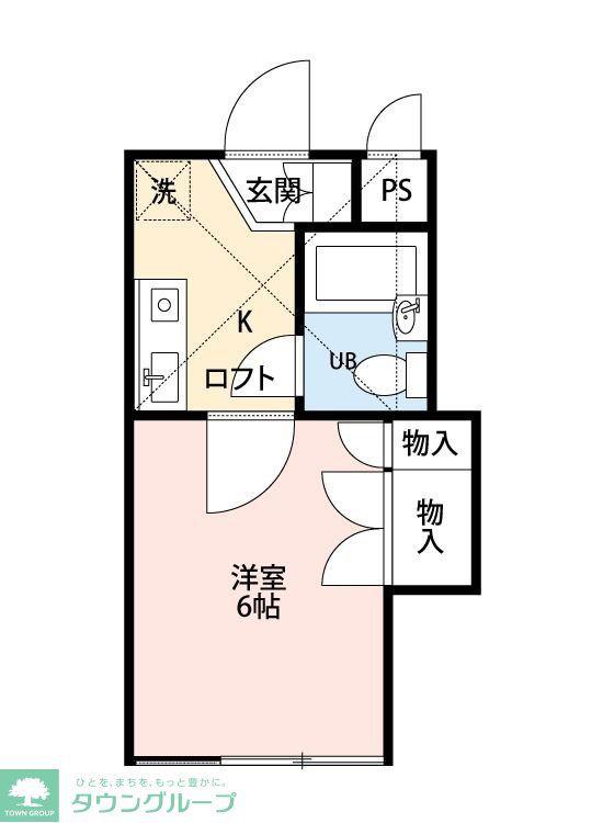 ハイツイナガキ(1K/2階)の間取り写真