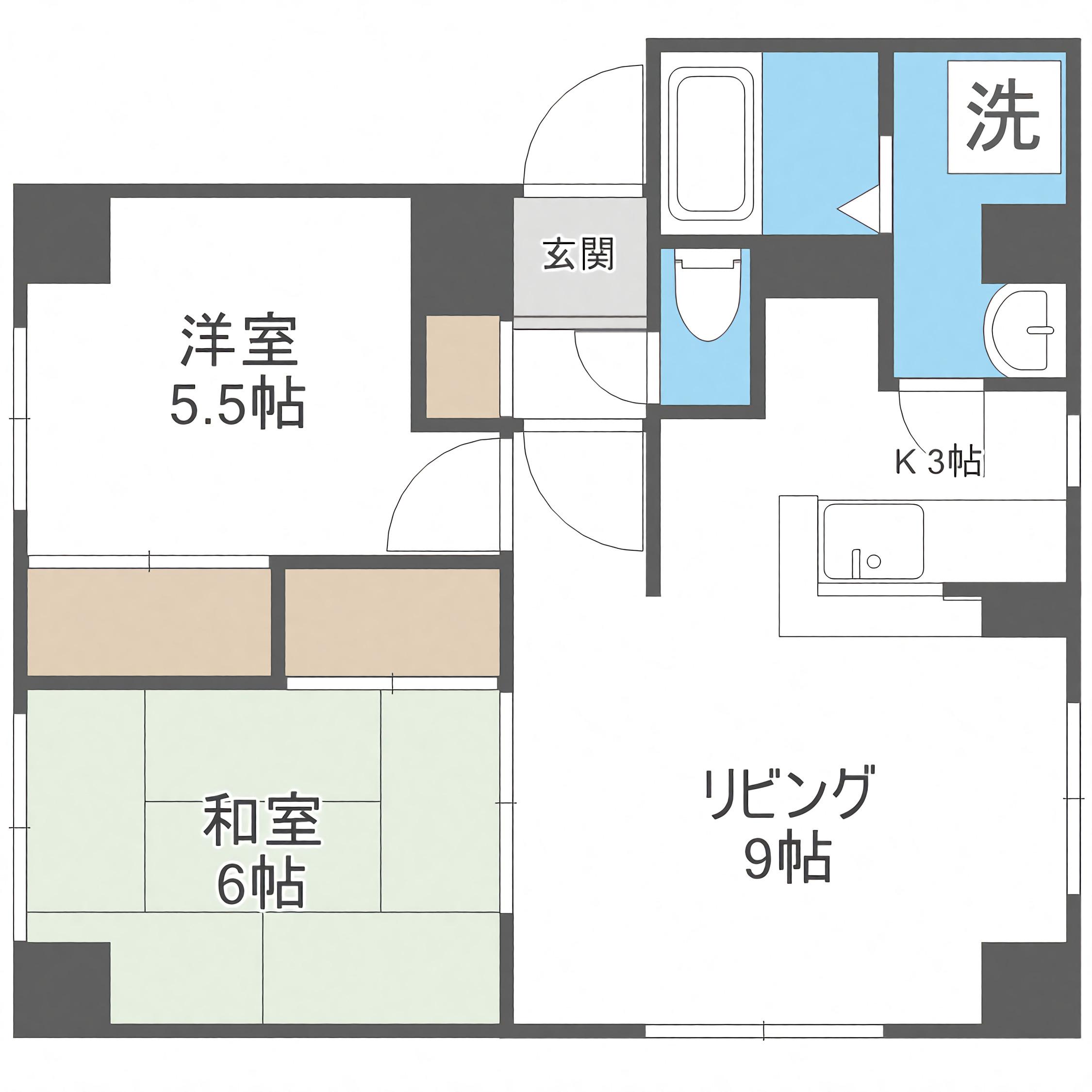 メゾンドゥレーヴ(2LDK/4階)の間取り写真