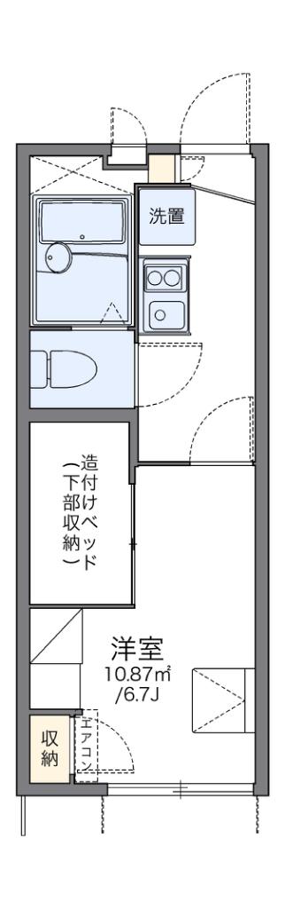 レオパレスSIMPLE大今里(1K/1階)の間取り写真