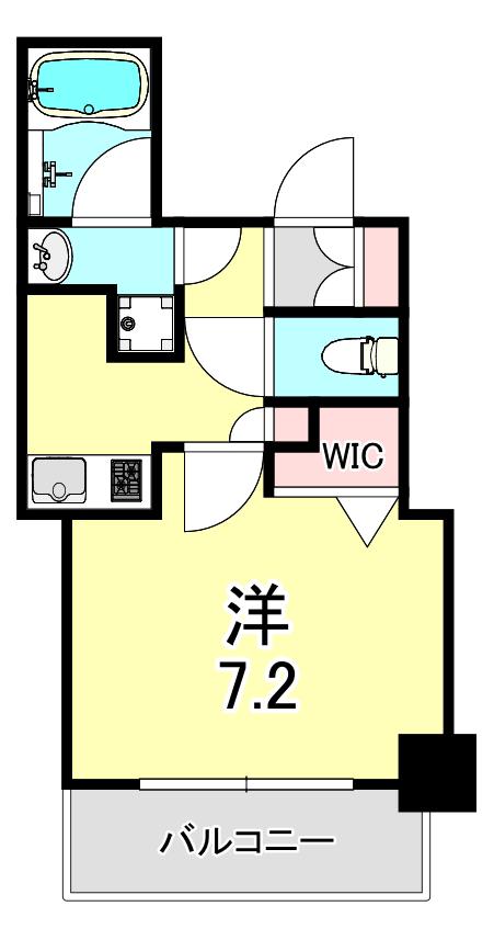 アーバネックス本町(1K/8階)の間取り写真