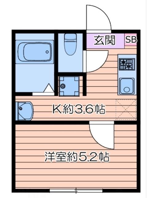 都営三田線 志村三丁目駅 徒歩7分 3階建 築1年(1K/3階)の間取り写真