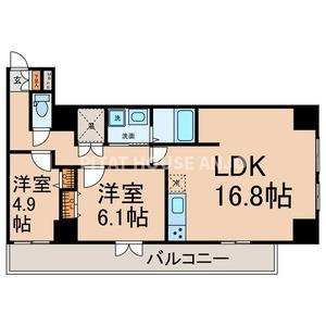 CASA VERDE(2LDK/11階)の間取り写真