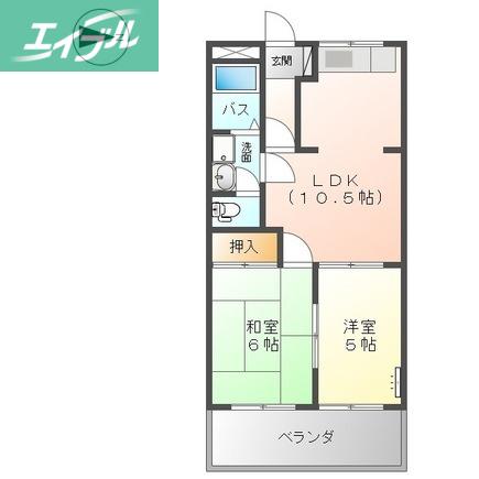 クオリティパレス(2LDK/2階)の間取り写真