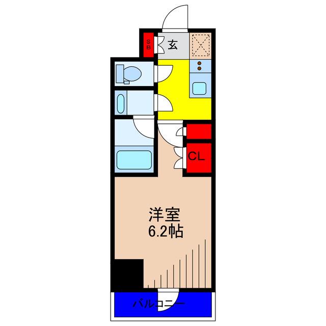 DIPS亀有駅前(1K/3階)の間取り写真