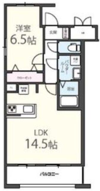 シンフォニア フレア(1LDK/2階)の間取り写真