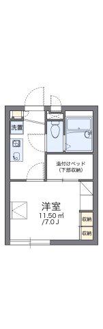 レオパレスイベリス(1K/1階)の間取り写真