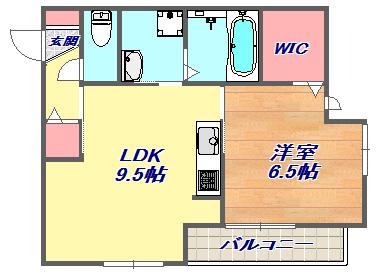 D-ROOM高羽(1LDK/1階)の間取り写真