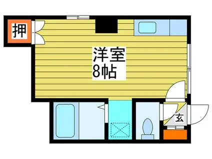 リブ197(ワンルーム/1階)の間取り写真