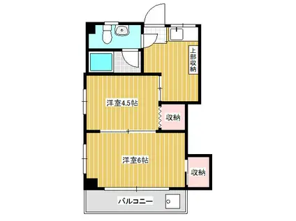 スターハイム(2DK/3階)の間取り写真