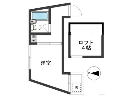 メゾン好日(1K/1階)の間取り写真