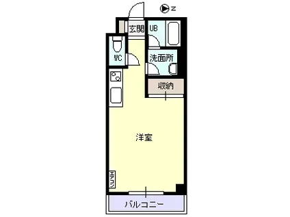 T・アベニュー(ワンルーム/2階)の間取り写真