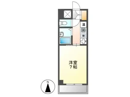 スプリングイセヤマ(1K/3階)の間取り写真