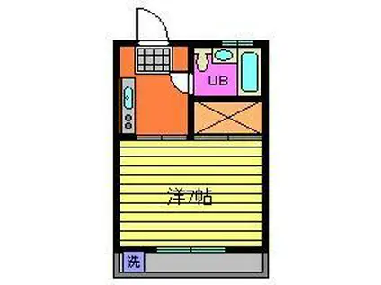 アパート海山(1K/2階)の間取り写真